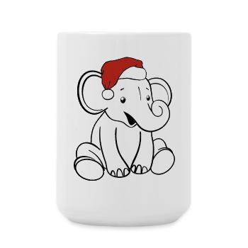 Éléphant Bébé Noël - Grande tasse 440 ml - blanc - Devant