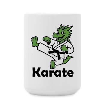Karate Drache - Große Tasse 440 ml - Weiß - Vorne