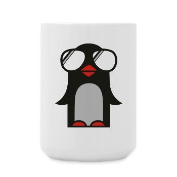 funky pinguin - Large Mug 440 ml - white - Front