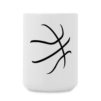 basketball - Große Tasse 440 ml - Weiß - Vorne