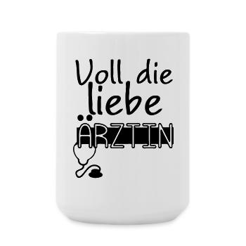 Liebe Ärztin Geschenk - Große Tasse 440 ml - Weiß - Vorne