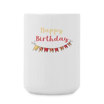 Joyeux anniversaire - Grande tasse 440 ml - blanc - Devant