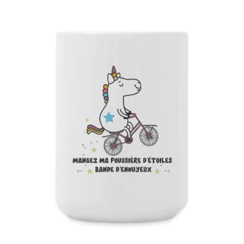 french unicorn - Große Tasse 440 ml - Weiß - Vorne