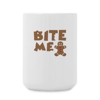 bite me - Große Tasse 440 ml - Weiß - Vorne