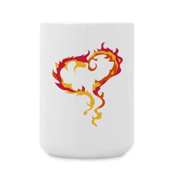 Coeur de la Flamme - Grande tasse 440 ml - blanc - Devant