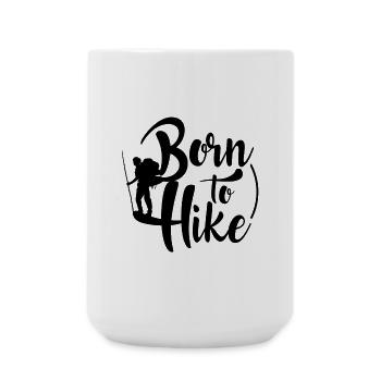 hiking, hiking, leisure, hobbies, mountain - Large Mug 440 ml - white - Front