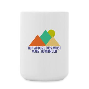 wandern, Wanderung, Freizeitspaß, Hobby, Berg - Große Tasse 440 ml - Weiß - Vorne