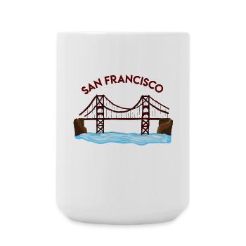 Sight City Shirt Landmark Gift - Large Mug 440 ml - white - Front