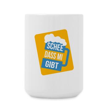 Wiesn Tracht Volksfest saufen Maß Bier - Große Tasse 440 ml - Weiß - Vorne