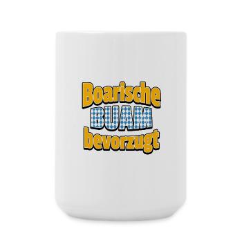 Wiesn Tracht Volksfest saufen Maß Bier - Große Tasse 440 ml - Weiß - Vorne