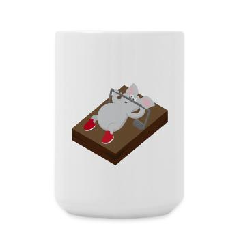 Child motive mouse children's shirt mousetrap training - Large Mug 440 ml - white - Front