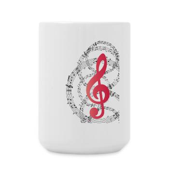Clé de musique - Grande tasse 440 ml - blanc - Devant