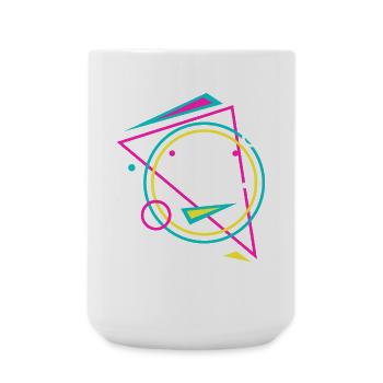 Geometrie - Große Tasse 440 ml - Weiß - Vorne