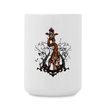 Funny giraffe - Large Mug 440 ml - white - Front
