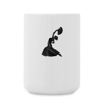Flamenco Dancer / Flamenco Dance in Black - Large Mug 440 ml - white - Front