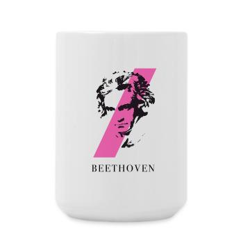 beethoven punk musik festival klassik komponist ta - Große Tasse 440 ml - Weiß - Vorne