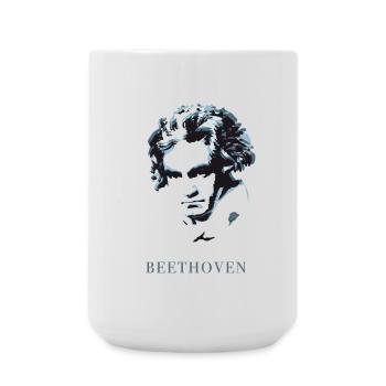 beethoven exzentriker genie musik taub komponist f - Große Tasse 440 ml - Weiß - Vorne