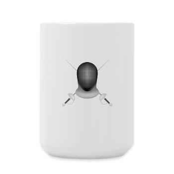 Fencing - Large Mug 440 ml - white - Front