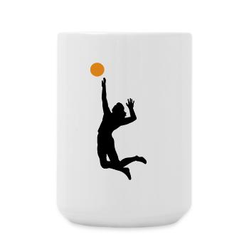 Volleyball - Große Tasse 440 ml - Weiß - Vorne