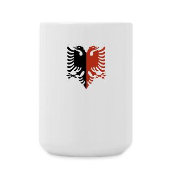 Albanian Eagle Red-Black "Dual Pride" - Large Mug 440 ml - white - Front