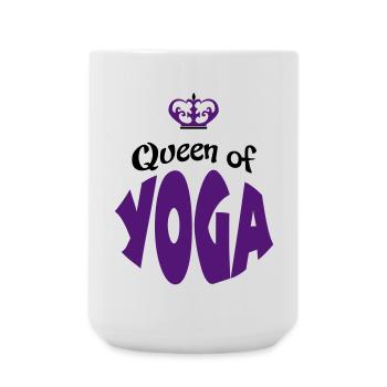 yoga - Large Mug 440 ml - white - Front
