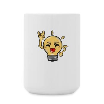 Light bulb - Large Mug 440 ml - white - Front