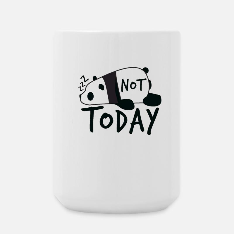 Sleeping Panda with Lettering Not Today - Large Mug 440 ml - white