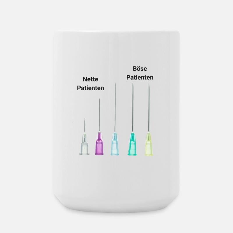 Belle canule MFA soignant patient en colère - Grande tasse 440 ml - blanc