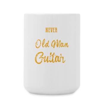 Gitarrist Großvater Alter Mann Geschenkidee Rock - Große Tasse 440 ml - Weiß - Vorne