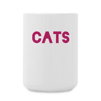 Gift idea for cat lover - Large Mug 440 ml - white - Front