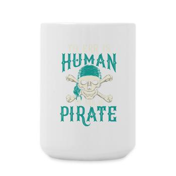 Crâne de pirate humoristique avec slogan - Grande tasse 440 ml - blanc - Devant