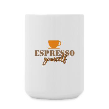 Espresso vous-même - Grande tasse 440 ml - blanc - Devant