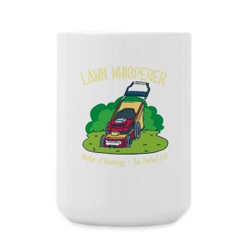Gardener garden lawn mower gift - Large Mug 440 ml - white - Front