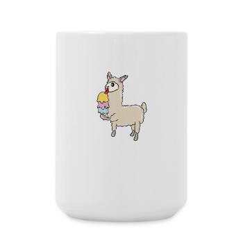 Crème glacée Lama - Grande tasse 440 ml - blanc - Devant