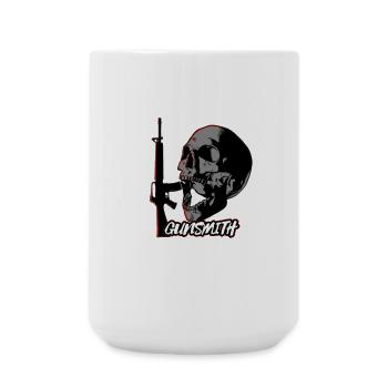 Gunsmith Skull Design - Large Mug 440 ml - white - Front