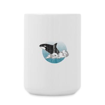 Orca Saying for Animal Welfare - Large Mug 440 ml - white - Front