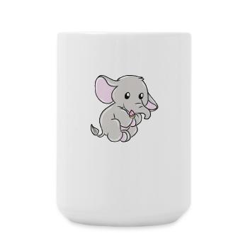 elephant - Large Mug 440 ml - white - Front
