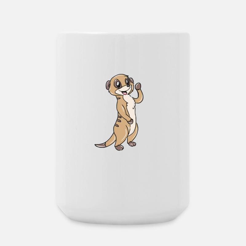 Erdmännchen - Große Tasse 440 ml - Weiß