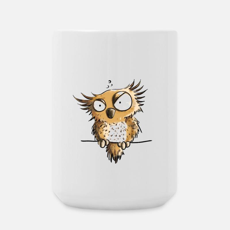 Selber Kauzig Eule Funmotiv Mit Spruch - Große Tasse 440 ml - Weiß