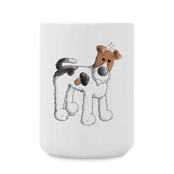 Funny Fox Terrier - Dog - Dogs - Large Mug 440 ml - white - Front