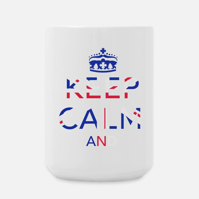 Keep calm ... Union Jack - Large Mug 440 ml - white