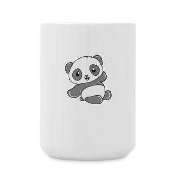 Panda - Große Tasse 440 ml - Weiß - Vorne