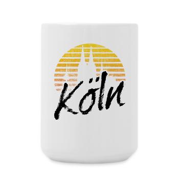 Köln Kölner Skyline Kölner Dom Vintage Geschenk - Große Tasse 440 ml - Weiß - Vorne