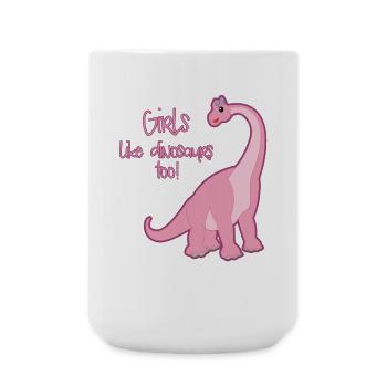 Dinosaurier - Große Tasse 440 ml - Weiß - Vorne