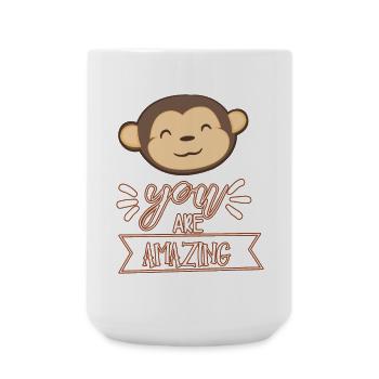 singe - Grande tasse 440 ml - blanc - Devant