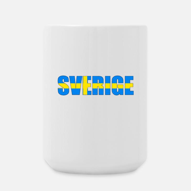 Schweden Flaggenbuchstaben - Große Tasse 440 ml - Weiß