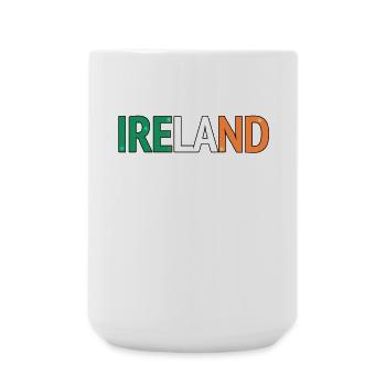Typographie en blocs de couleur irlandaise - Grande tasse 440 ml - blanc - Devant
