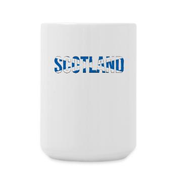 Scotland Lettering Flag - Large Mug 440 ml - white - Front