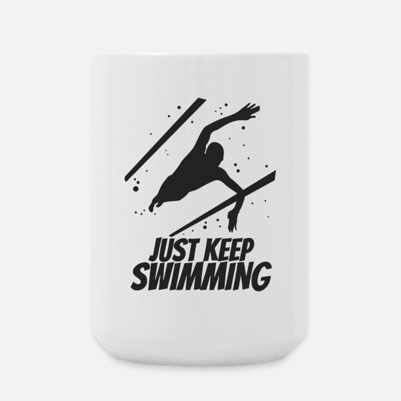 Continuez à nager - Grande tasse 440 ml - blanc