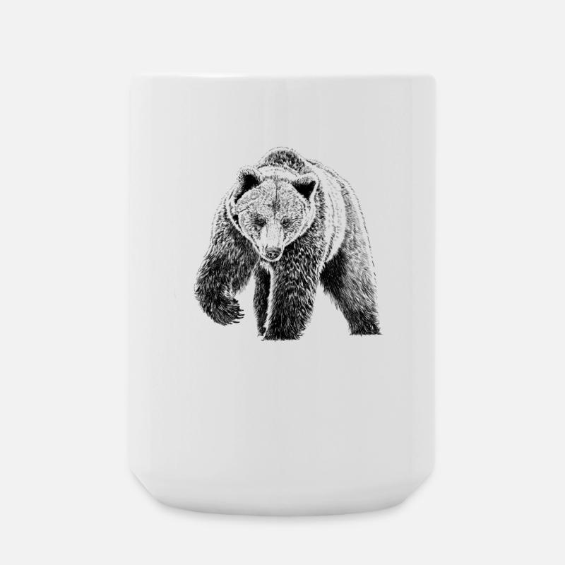 bear - Large Mug 440 ml - white
